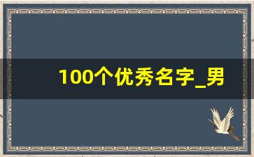 100个优秀名字_男孩大气阳刚的名字