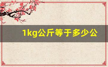 1kg公斤等于多少公斤