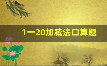 1一20加减法口算题