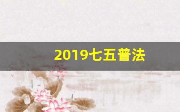 2019七五普法