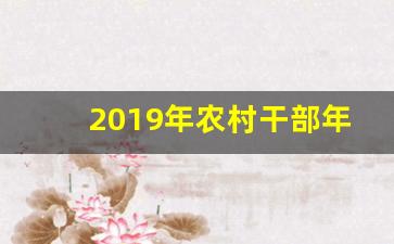 2019年农村干部年终工作总结