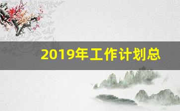 2019年工作计划总结_2019年工作总结