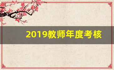 2019教师年度考核个人述职