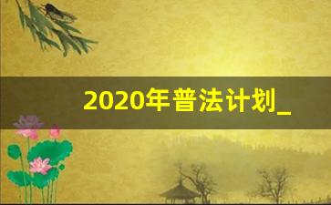 2020年普法计划_2019年七五普法工作要点