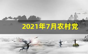 2021年7月农村党小组会议记录_2019村级党小组会议记录