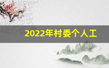 2022年村委个人工作总结