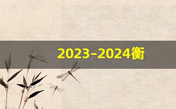 2023–2024衡水金卷高三二调