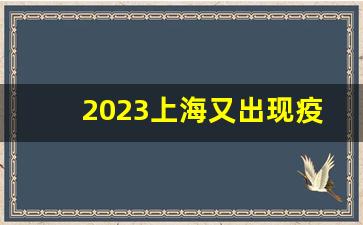 2023上海又出现疫情了