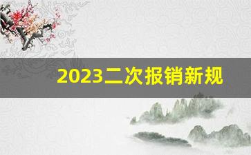 2023二次报销新规定