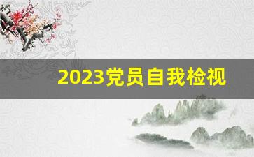 2023党员自我检视问题_2023年对照查摆6个方面