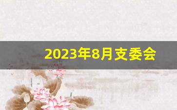 2023年8月支委会主题