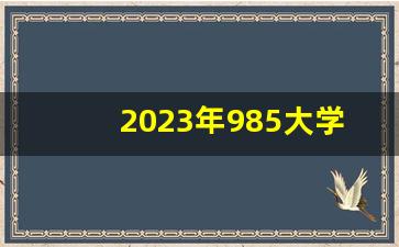 2023年985大学最新排行榜_华中科技大学很牛吗