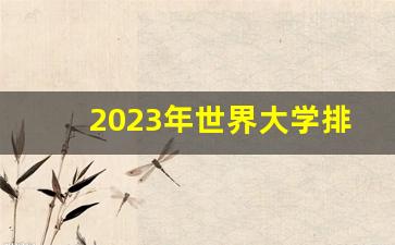 2023年世界大学排行榜出炉_全球高校排行榜2023