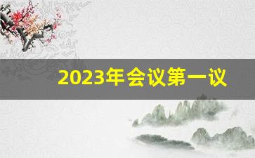 2023年会议第一议题_会议记录第一议题是指什么