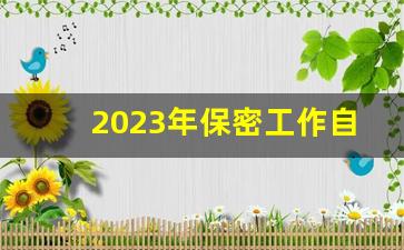 2023年保密工作自查报告_个人保密自我剖析材料