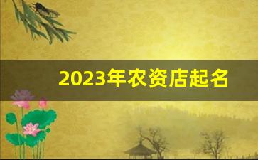 2023年农资店起名