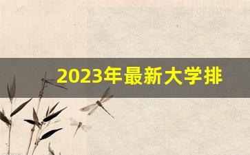 2023年最新大学排行榜