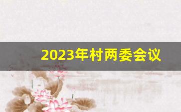 2023年村两委会议记录_2021年农村村两委会议记录