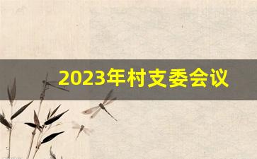 2023年村支委会议记录30篇