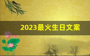 2023最火生日文案_生日快乐2023最新款自己