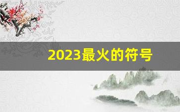 2023最火的符号