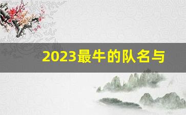 2023最牛的队名与口号_搞笑又高端的队名