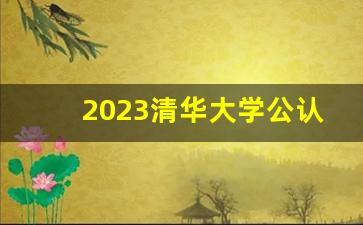 2023清华大学公认的校花