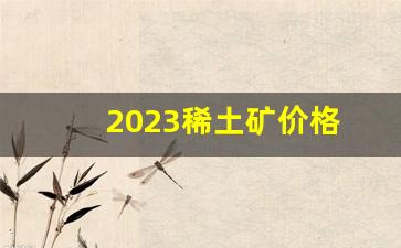 2023稀土矿价格