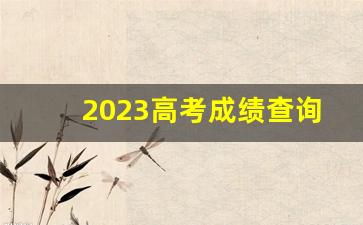 2023高考成绩查询时间