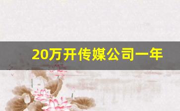 20万开传媒公司一年赚多少