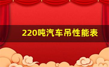 220吨汽车吊性能表参数_180吨吊车臂长多少