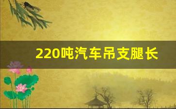 220吨汽车吊支腿长度是多少_最大的汽车吊