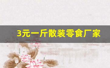 3元一斤散装零食厂家批发_6块9一斤零食的货源从哪里拿