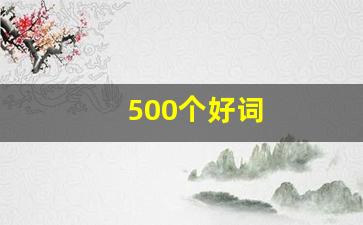 500个好词