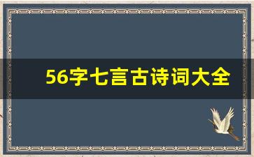 56字七言古诗词大全_56字诗