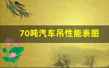 70吨汽车吊性能表图片