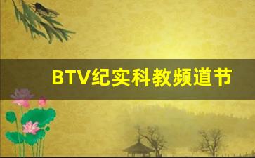 BTV纪实科教频道节目表