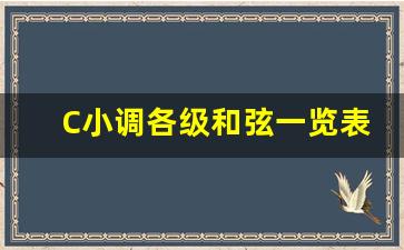 C小调各级和弦一览表