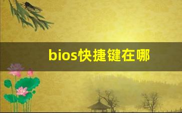 bios快捷键在哪