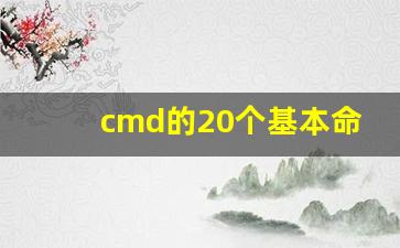 cmd的20个基本命令_电脑怎么进入编程模式