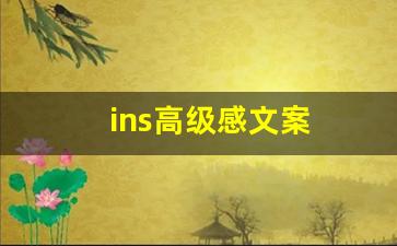 ins高级感文案