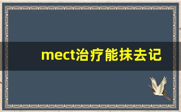 mect治疗能抹去记忆吗