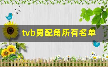 tvb男配角所有名单图片_香港电影100个反派配角