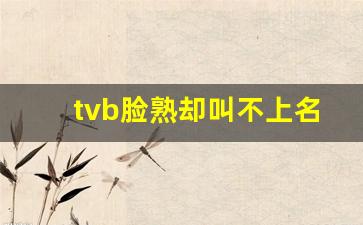 tvb脸熟却叫不上名字_TVB女艺人排名