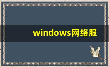 windows网络服务管理_windows网络服务无法启动