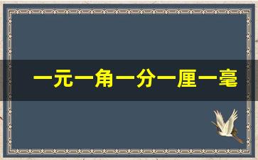 一元一角一分一厘一毫换算_一厘等于多少人民币