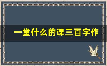 一堂什么的课三百字作文_一堂__的课作文500字