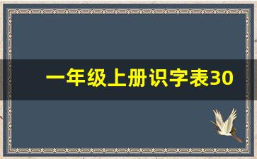 一年级上册识字表300字可打印_一年级下册识字表400字打印