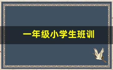 一年级小学生班训