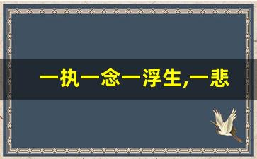 一执一念一浮生,一悲一喜一枉然_一句佛语点透人生短句